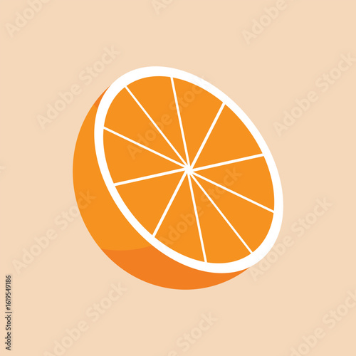 orange slice vector illustration