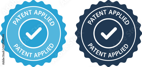 Patent applied stamp vector graphic design for intellectual property rights