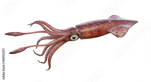 Massive Giant Squid Extending Tentacles Deep Ocean Mystery