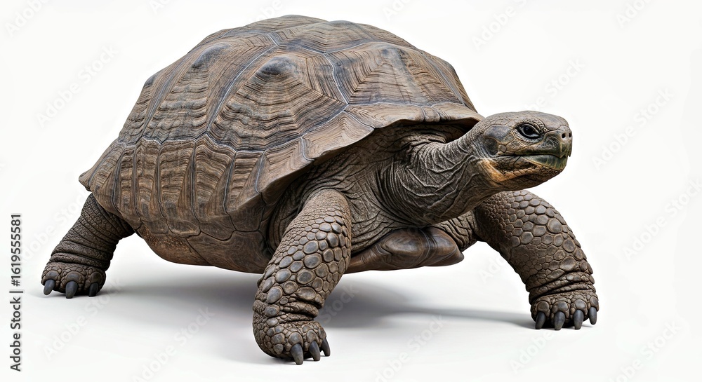 custom made wallpaper toronto digitalTerrestrial Tortoise Walking Slowly on White Background