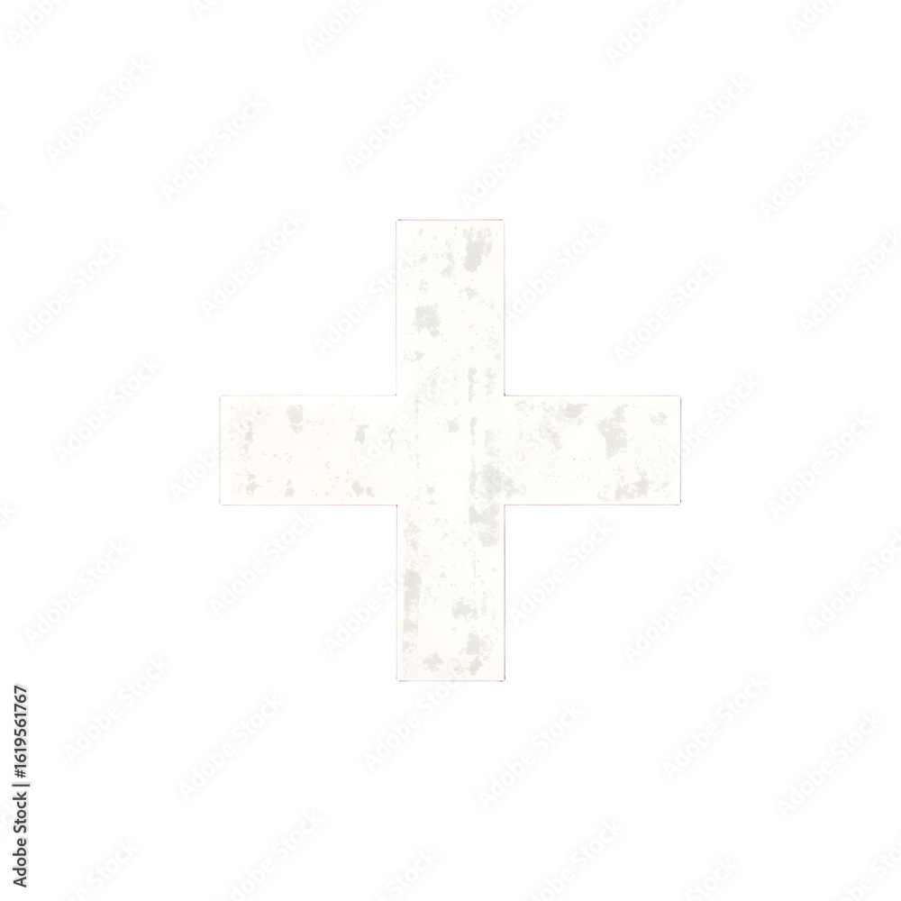Fototapeta premium Simple white plus sign symbol isolated on a transparent background isolated on transparent background