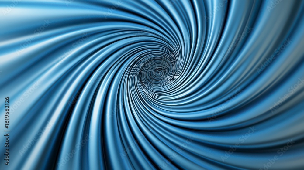 Fototapeta premium Abstract Swirling Blue and Gray Spiral Vortex Background