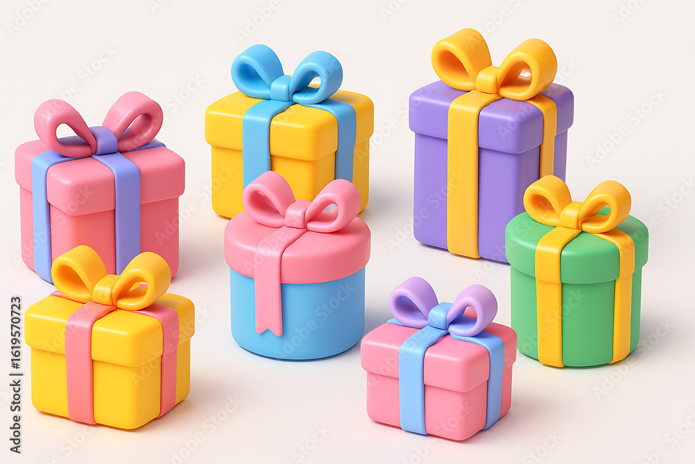 set of colorful gift boxes . greeting clipart banner design. colorful floating balloons elements in blue and white abstract background clip art for invitation set of colorful gift boxes . greeting clipart banner design. colorful floating balloons elements in blue and white abstract background clip art for invitation