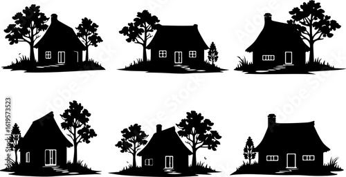 Village Life Silhouettes – Family Moments in Nature"
