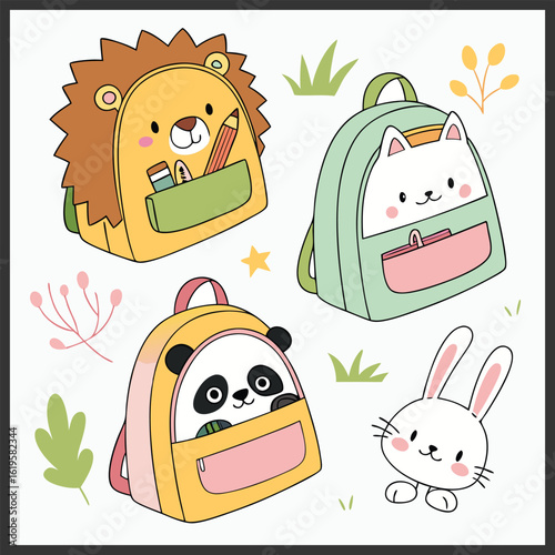 School bag accessory icon