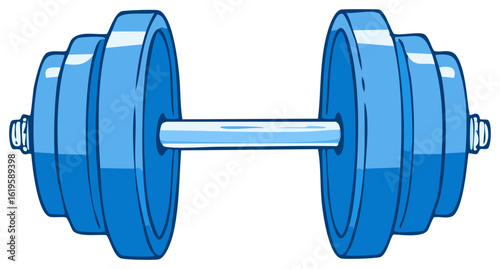 Blue Cartoon Dumbbell for Fitness Training Weightlifting and Exercise Equipment