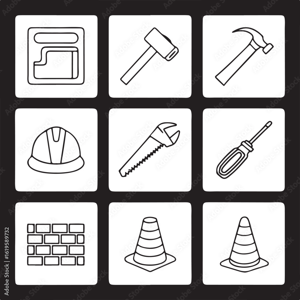 Obraz premium Abstract geometric shape silhouette design