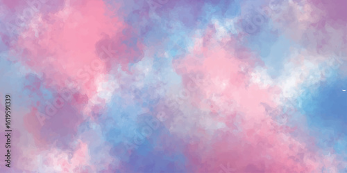 Abstract colorful watercolor background with fiery orange and red hues blending like smoke and clouds in a vast sky.  color, fire, cloud, grunge, wallpaper, yellow, space, illustration, blue, pattern.