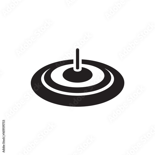 Black cymbal musical instrument icon percussion