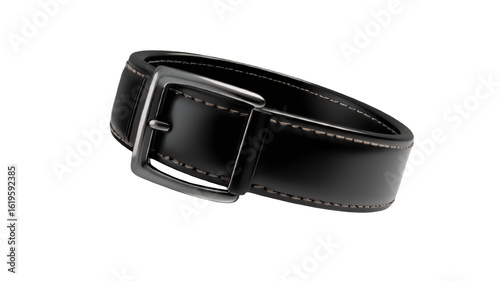 black leather belt