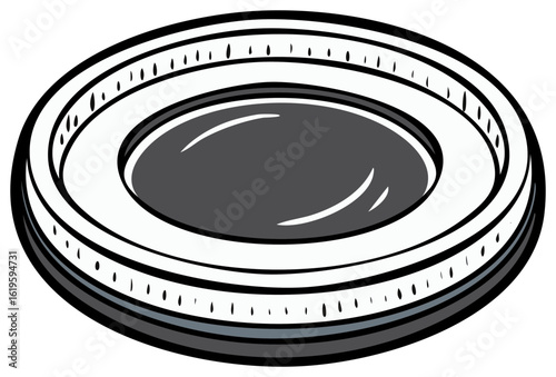 Empty Plate Illustration Round Ceramic Dish Kitchenware Dinnerware Tableware Meal