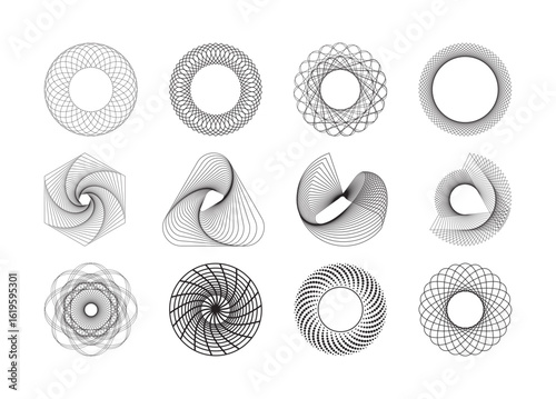 Spirograph vector, Spirograph Clipart, Spirograph silhouette	