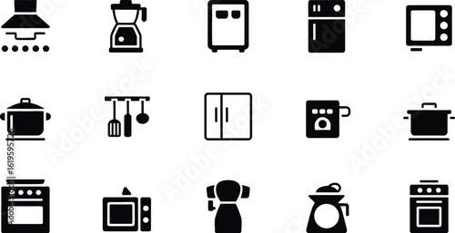 Kitchen appliance icons