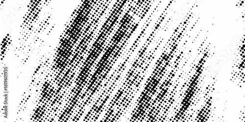 Vector abstract  Distressed halftone dot pattern gradient overlay backdrop, pixel technology background 
