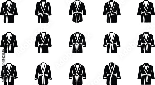 Robes in black and white