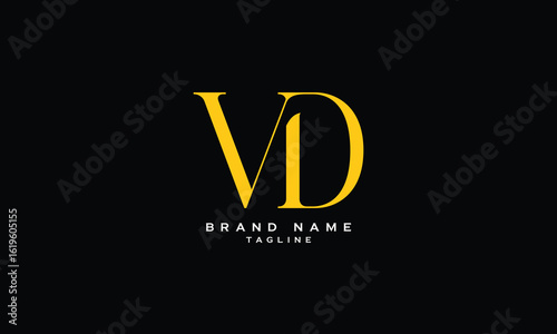 VD, DV, Abstract initial monogram letter alphabet logo design