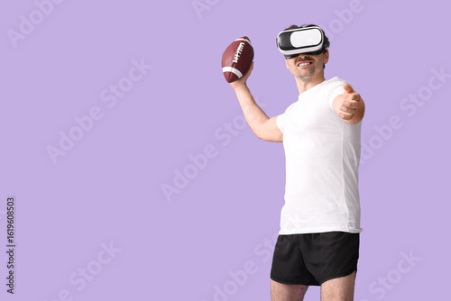 Sporty young man in VR glas...