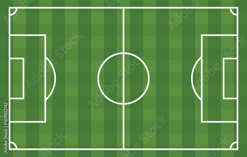 Soccer Field Vector Background – Overhead View of a Marked Football Ground