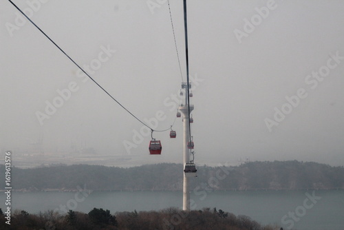 cable car in the mountains