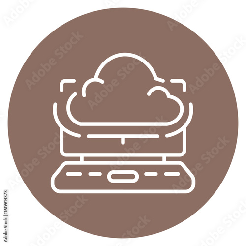 Cloud Computing icon vector image. Can be used for Coding and Development.