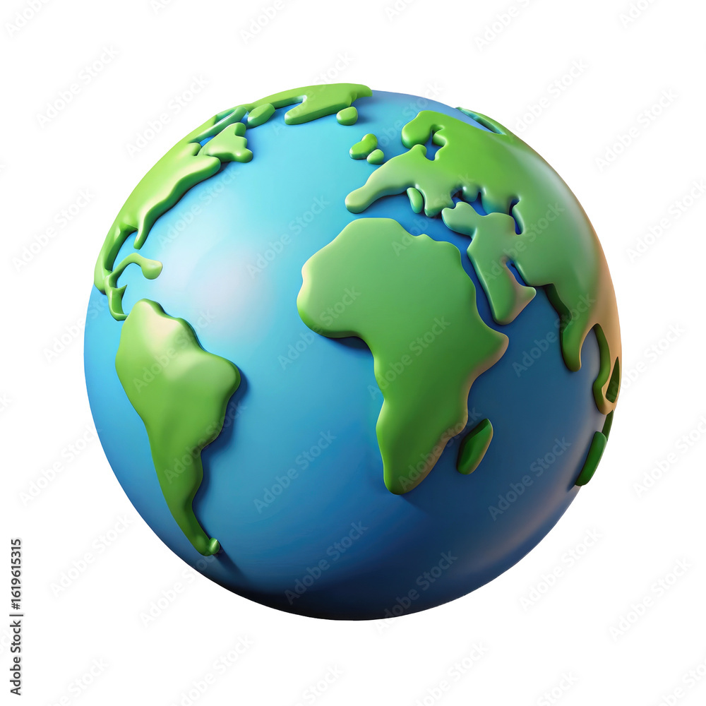 Naklejka premium earth globe on white background