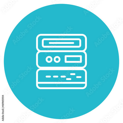 Online Server icon vector image. Can be used for Web Hosting.