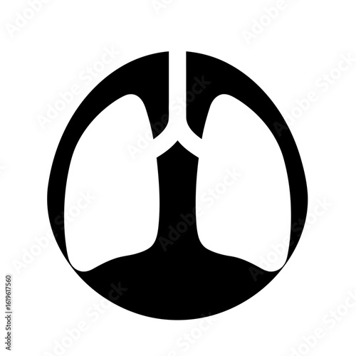 Lungs vector illustration for mindful breathing or respiratory health