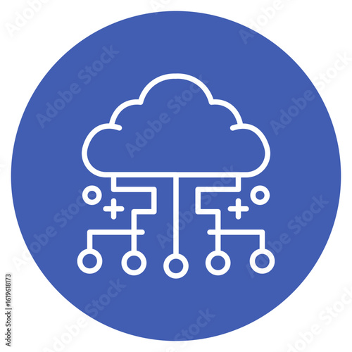 Cloud Network icon vector image. Can be used for Web Marketing.
