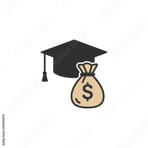 Education Funding Concept Scholarship and Tuition Loan for Graduation