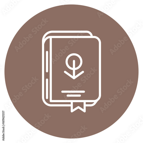 Ebook icon vector image. Can be used for Online Education.
