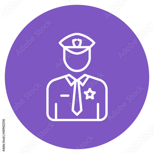Police Officer icon vector image. Can be used for Prison.