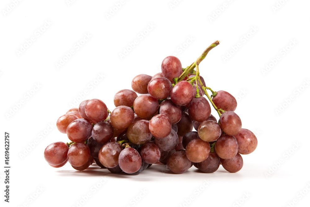 Obraz premium sweet red grapes isolated on white background.
