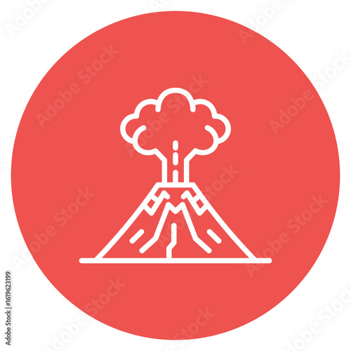 Volcano Eruption icon vector image. Can be used for Natural Disaster.