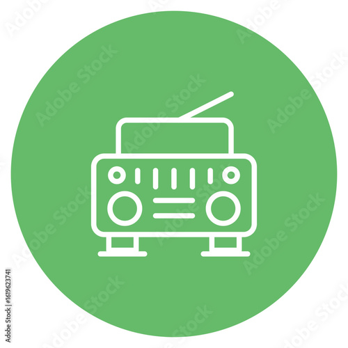 Radio icon vector image. Can be used for Electric Circuits.