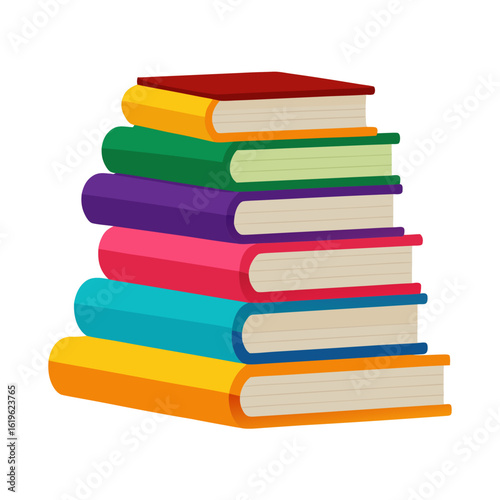 Wallpaper Mural stack of colorful books Torontodigital.ca