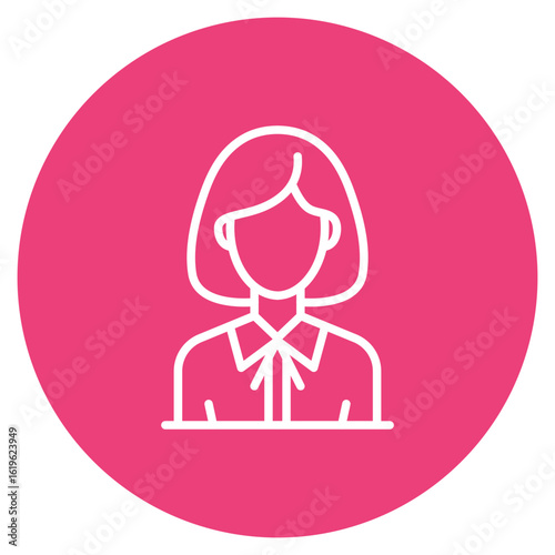 Secretary icon vector image. Can be used for Women.
