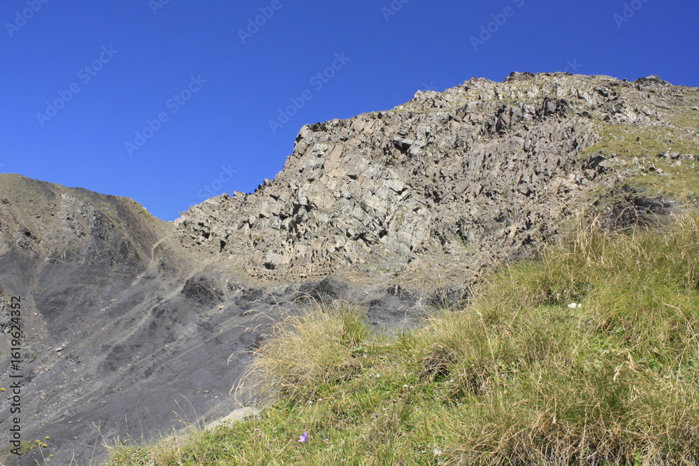 Naklejka premium high mountain landscape