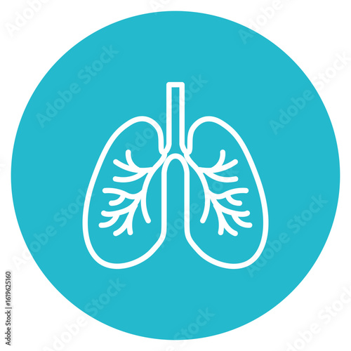 Lungs icon vector image. Can be used for Human Anatomy.