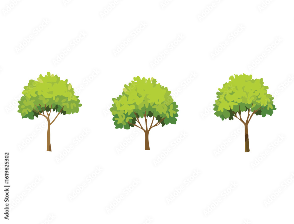 Obraz premium Small Green Trees Natural Landscape Element