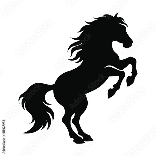 horse silhouette vector illustration. 