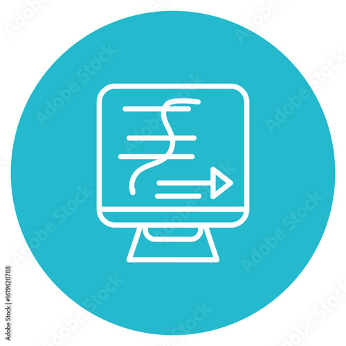 Streamlining icon vector image. Can be used for Business Analytics.