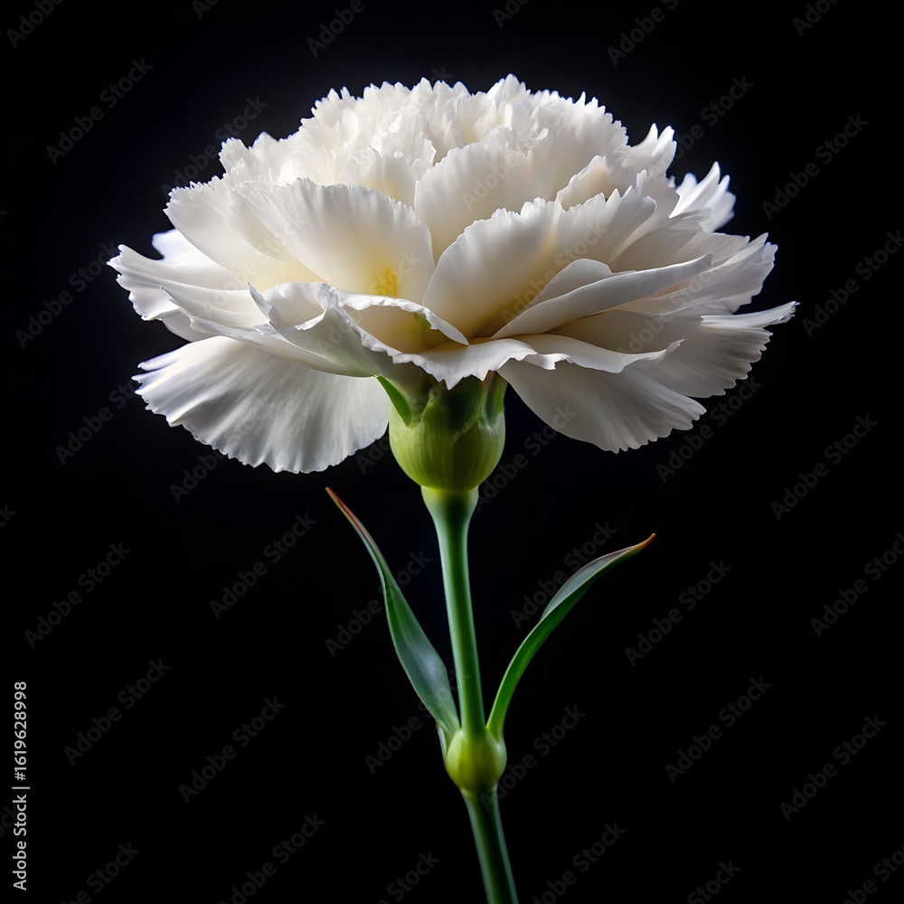 Fototapeta premium white chrysanthemum isolated on black
