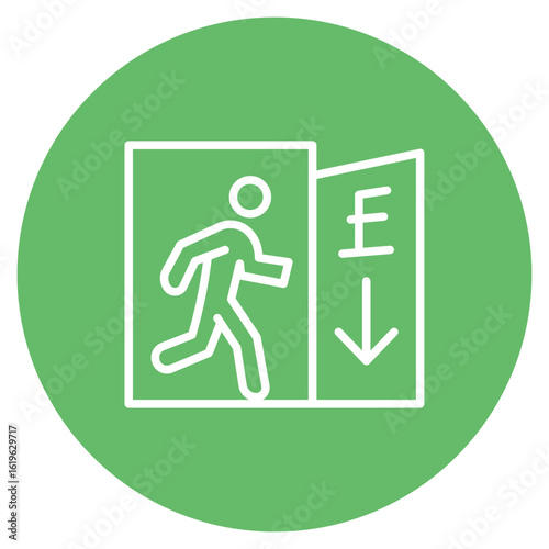 Evacuation Plan icon vector image. Can be used for Risk Management.