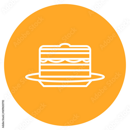 Tiramisu icon vector image. Can be used for Italy.