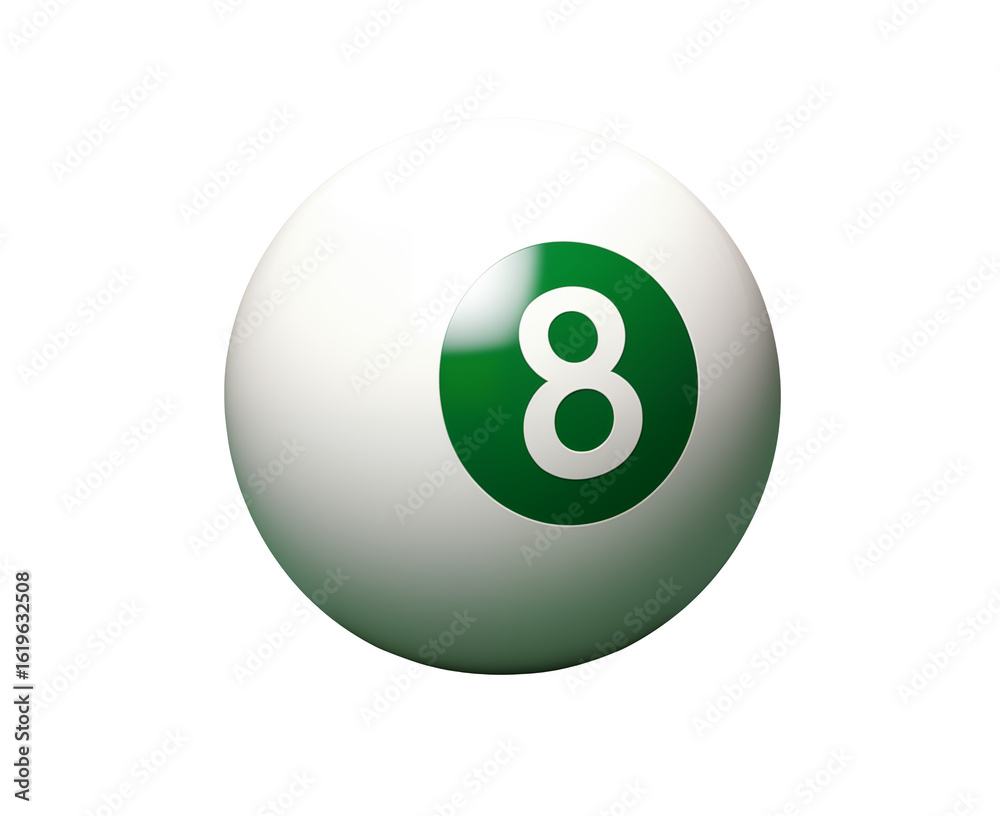 Lucky eight ball, symbol of chance and destiny, perfect for sports or game themes Lucky eight ball, symbol of chance and destiny, perfect for sports or game themes