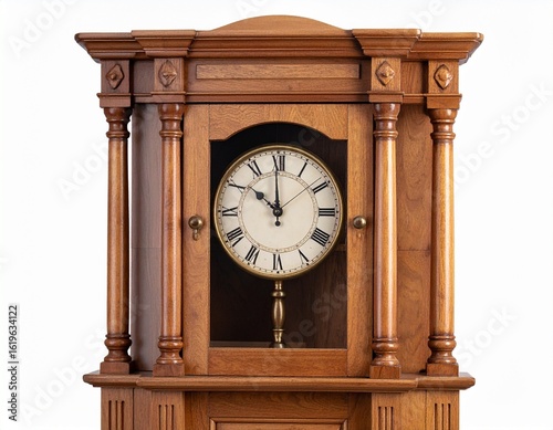 antique clock isolated on white