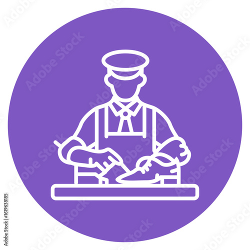 Shoe Maker Men icon vector image. Can be used for Shoemaker.