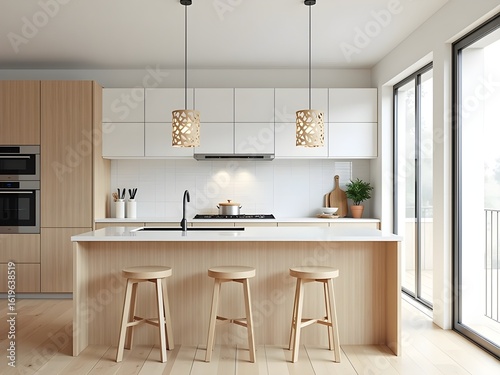 Elegant Kitchen Space with Modern Interior Style