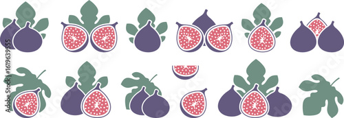 Fig logo. Isolated fig on white background