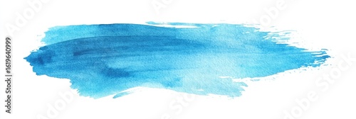 Light blue watercolor brush stroke